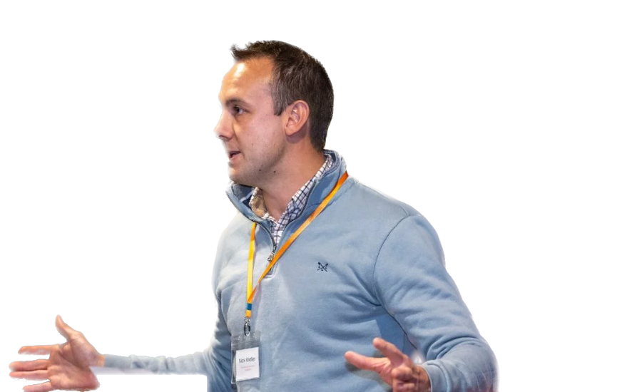 Speaker presenting at an event